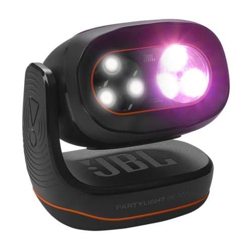 JBL PartyLight Beam, Proiettore Luci LED RGB Bluetooth per Altoparlanti PartyBox , Illuminazione per Feste e Decorazione per Ambiente, Compatibile con Auracast e App JBL ONE e PartyBox , 0,92 kg, Nero