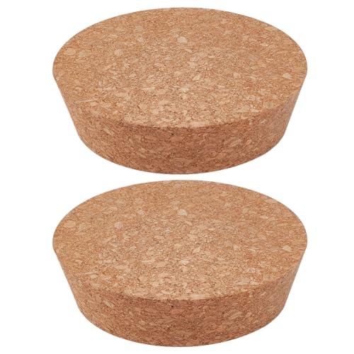 OLYCRAFT 2pz Tappi per Bottiglia di Sughero in Legno 12x10.5x3cm Tappo di Sughero Conico in Legno Sughero in Legno Coperchi per Bottiglia Tappi di Sughero Tappi per Vino Barattolo