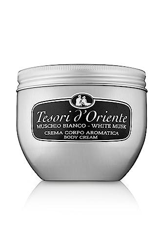 Tesori d'Oriente - Crema Corpo Profumata Muschio Bianco, Texture Setosa che Nutre la Pelle, Note Ambrate, Azione Tonificante e Rinfrescante, 300ml