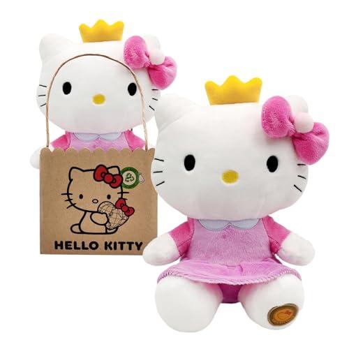 Joy Toy Hello Kitty principessa in peluche ecologico 25 cm in mini shopper di carta, Multicolore