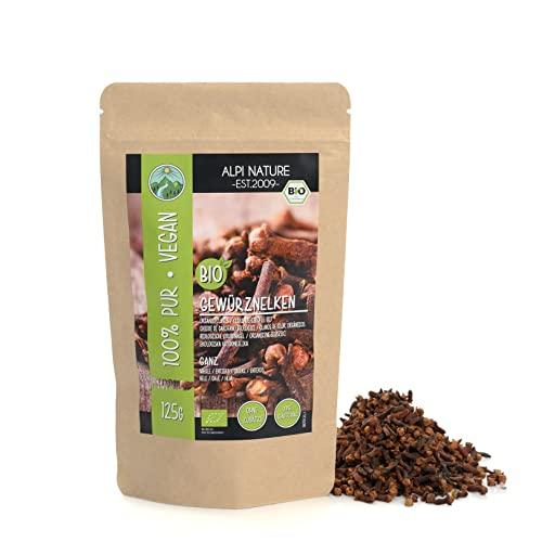 Alpi Nature Chiodi di Garofano BIO Interi 125g, Chiodi di Garofano Essiccati, Spezie per Cucina