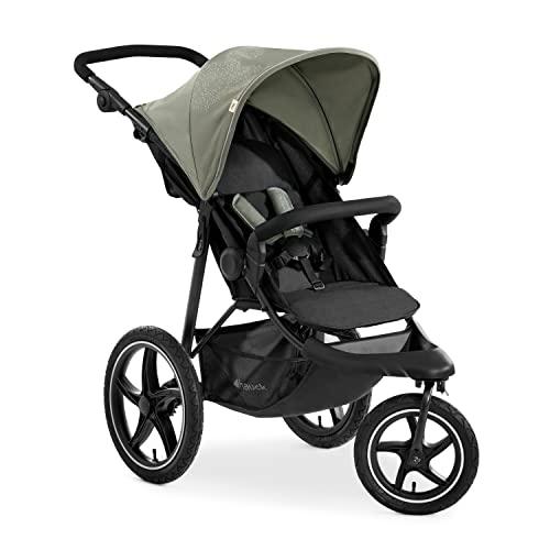 hauck Passeggino 3 Ruote Runner 2 - Con Ruote XL Grandi Ad Aria, Leggero 22 kg Portata, Reclinabile, Regolabile - Cappotta UPF 50+, Cesto XL Fino a 3kg, Pieghevole - Verde, Topolino