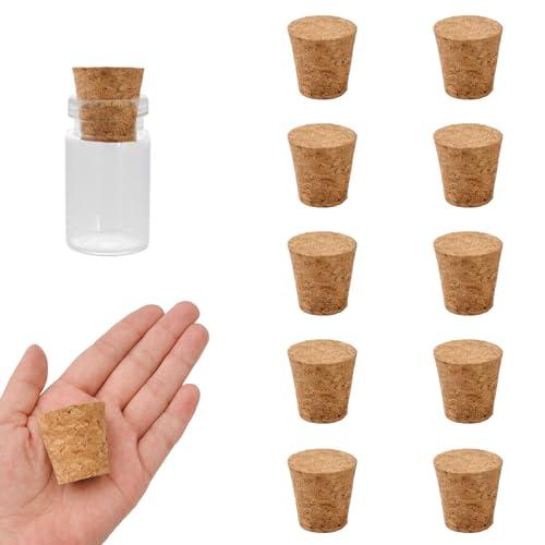 INCREWAY Tappi in sughero affusolati, 10 pezzi, conici, in legno, tappi di ricambio per bottiglie di vino, barattoli di vetro, 35 x 26 x 35 mm