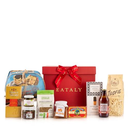 Eataly – Cesto natalizio con prodotti sfiziosi – Dall’antipasto al dolce – Box con 10 prodotti di qualità