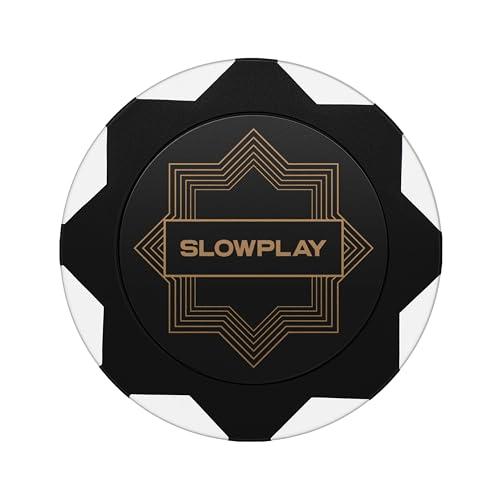 SLOWPLAY Fiches da poker Nash Clay | 50 pezzi di fiches Texas Holdem [senza valore], fiches da poker vuote 14g | Esecuzione e design squisiti (Bianco)
