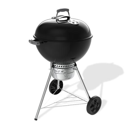 Weber Barbecue a carbone Original Kettle Premium 57 cm con supporto e ruote/BBQ classico in acciaio smaltato antiruggine, termometro integrato, sistema One-Touch, superficie di cottura 2342 cm²