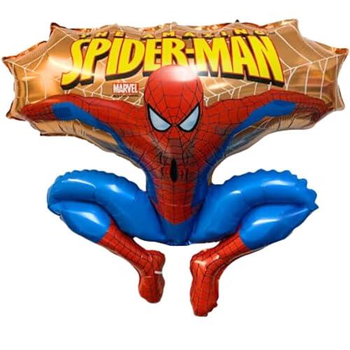 Toyland® Palloncini foil con personaggio a forma di Spider Man da 31 pollici - Palloncini per feste per bambini (Oro)