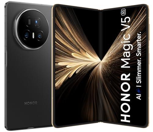 HONOR Magic V5 5G AI telefono pieghevole, senza SIM, schermo pieghevole da 8,8 mm, batteria da 5690 mAh per tutto il giorno, 16 GB+512 GB, piattaforma mobile Snapdragon 8 Elite, display Eye Comfort