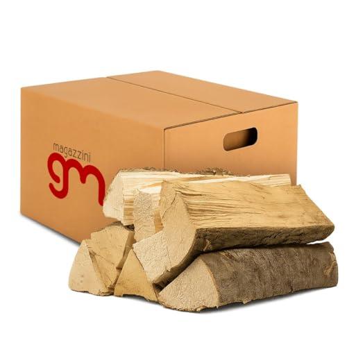MagazziniGM,15Kg Legna Da Ardere essiccata sotto il 15% di umidità, pezzi da 25 Cm per Stufe Camini Barbecue Fuoco Riscaldamento (Legno di faggio, 15 Kg (1 pacco))