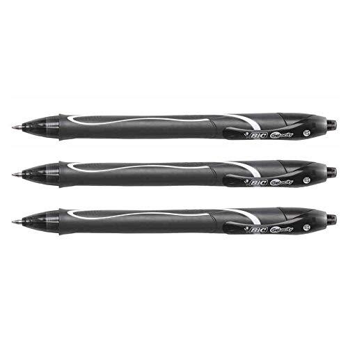 BIC Set di 3 penne gel Gelocity Quick Dry, tracciato: nero