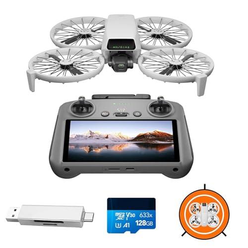 DJI Flip (RC2 con schermo) Bundle, Drone Follow Me con Fotocamera UHD 4K per Adulti, Pesa Meno di 249g, Stabilizzatore a 3 Assi, Trasmissione Video da 13 km, Decollo Dalla Mano, 31 minuti di volo