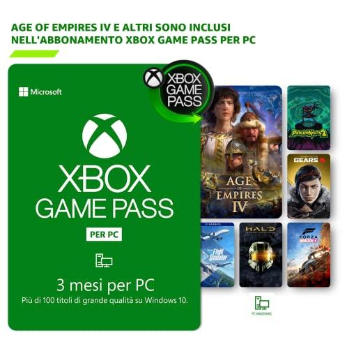 Xbox Game Pass for PC | 3 Month | Age of Empires IV è incluso con l'abbonamento | Windows 10 - Codice download