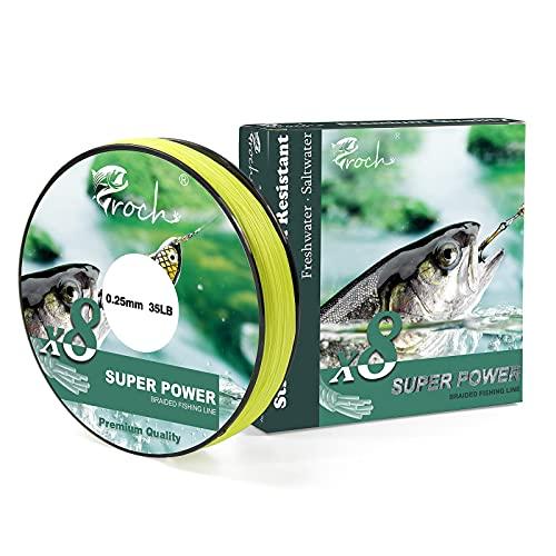 Lenza da pesca intrecciata, 8 pezzi, 300 m/500 m/1000 m, in polietilene, resistente allo sbiadimento, 0,1 – 0,3 mm, 14 – 45 lb