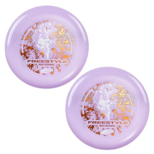 Wham-O Frisbee Freestyle Disc 160g, 26.67cm, PE Resistente e Flessibile per Spiaggia all'aperto, Divertimento in Famiglia -2 Pack