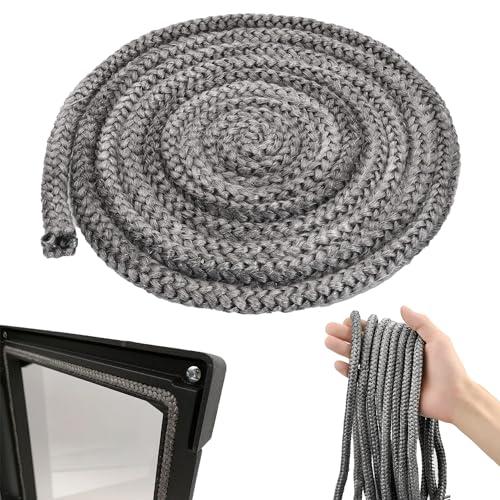 1 Pezzi Guarnizione Stufa a Legna Guarnizione Guarnizione Stufa a Pellet Sportelli per Camini Cavo Sigillante in Fibra di Vetro 10 mm x 3 m per Caminetto e Affumicatore Caminetti e Stufe