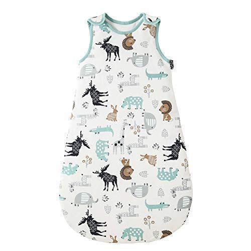 Mosbears Sacco nanna invernale per bambini, 2,5 Tog, 100% cotone, diverse dimensioni dalla nascita fino a 24 mesi, adatto per tutto l'anno