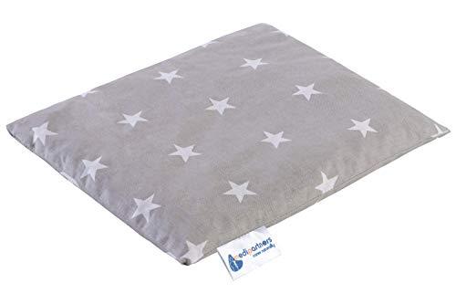 Medi Partners Cuscino termico microonde con noccioli di ciliegia 500g rettangolare 20x25cm 100% Cotone Riscaldante Cuscino Cervicale per terapia del freddo e del calore (Stars)