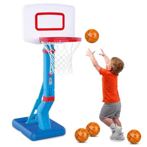 Tapvai Canestro Basket Bambini, Altezza Regolabile 70-138CM, per Bambini dai 3 agli 8 Anni, Facile da Montare, Mini Canestro da Basket per Canestri da Basket Indoor E Outdoor