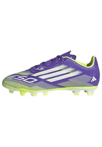 adidas Unisex - Bambini F50 Club Firm Ground/Multi Ground Football Boots Kids, Purple Rush/Cloud White/Lucid Lemon, 36 2/3 EU