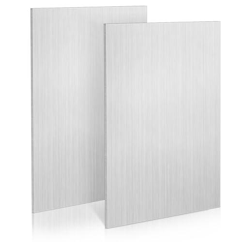 ADERTOS 2 Pz Lamiera Alluminio, Piastra Alluminio 30 x 20cm, Fogli di Alluminio Spessore 2 mm, Pannello Alluminio per Saldatura, Artigianato, Fai da Te