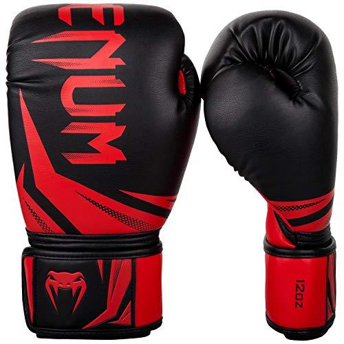 Venum Challenger 3.0, Guantoni da Boxe Unisex – Adulto, Black/Red, 14 Oz
