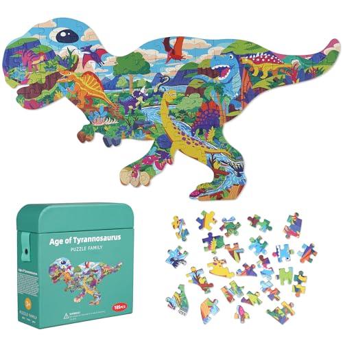 Puzzle per Bambini Tyrannosaurus Rex, Puzzle da 105 Pezzi con Pezzi Grandi per Bambini di Età 4 5 6 7 8 9 10 Anni.