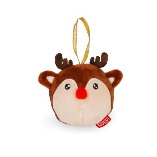 Legami - Decorazione Natalizia in Peluche Oh-Oh-Ornaments, Tema Reindeer, Pallina di Natale, da Appendere all'Albero, in Poliestere, 9 x 10 x 4 cm