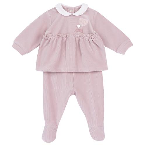 Chicco, Completo Neonata con Maglietta e Ghettine, in Morbida Ciniglia, Abbigliamento Bambina 0-24 Mesi, Designed in Italy