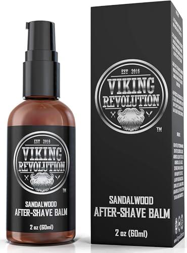 Viking Revolution - Crema Dopobarba Uomo Di Lusso - Lenisce e Idrata il Viso Post-Rasatura - Elimina il Bruciore e le Irritazioni per una Pelle Setosa - Fragranza al Sandalo - 60ml