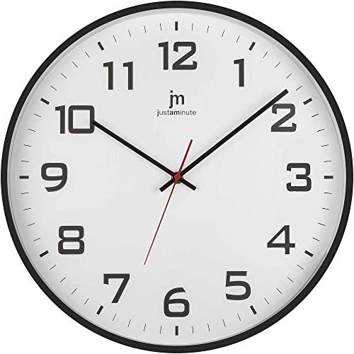 LOWELL Orologio da Parete in Plastica, Colore Nero/Bianco