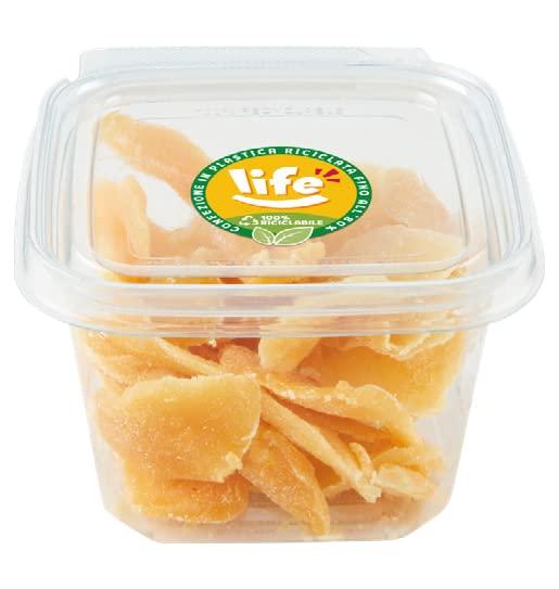 Life | Mango Disidratato, Frutta Esotica Essiccata in Pratica Vaschetta Richiudibile, 200 g