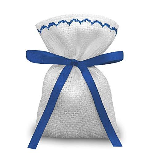 Crociedelizie, Stock 30 sacchetti bomboniere portaconfetti segnaposto in tela aida da ricamare a punto croce