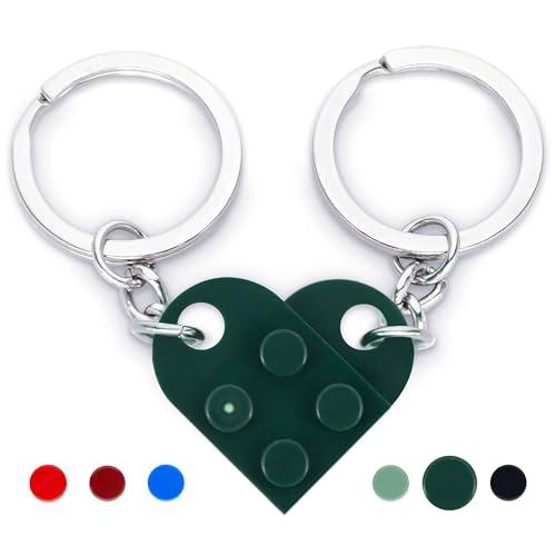 NumeroPhi - Portachiavi Coppia Cuore, Portachiavi Coppia Lui e Lei, Portachiavi Coppia Casa, Regalo Casa Nuova, Casa Nuova Idee Regalo San Valentino