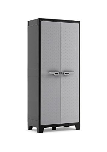 Keter Armadio Portascope Titan, da interno ed esterno, 8 Ripiani Pieghevoli, Titan Portascope, 80 x 44 x 182 cm