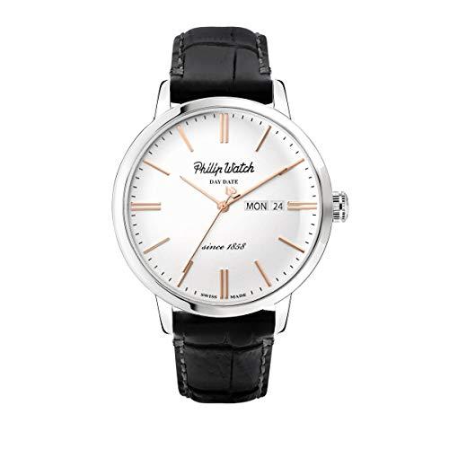 Philip Watch Orologio Analogico al Quarzo Uomo con Cinturino in Pelle R8251598011