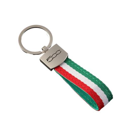 AEIXYA 1 Pezzi Portachiavi Auto Per Fiat, Accessori Per Portachiavi Per Auto, Resistente E Duraturo, Chiusura Con Anello Diviso, Accessori 500, Regalo,Gadget Per Auto(500-Stile).