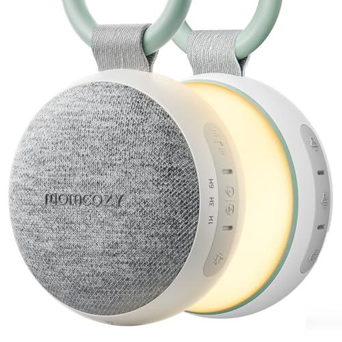 Momcozy Macchina Rumori Bianchi per Neonato WN06, Generatore di Rumore Bianco Portatile con Luce Notturna, 20 Suoni Rilassanti, Altoparlante Bluetooth, Timer, Regalo Neonato Maschio e Femmina