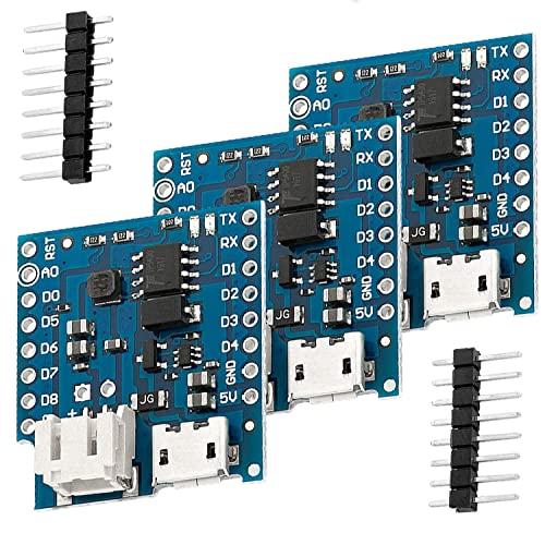 AZDelivery 3 x Battery Shield per batterie al litio per D1 Mini incluso E-Book!