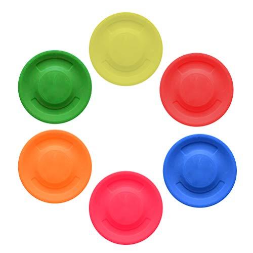 Mini Frisbee,6 Pezzi Zip Chip Frisbee Disco Volante in Silicone Gioco Tascabile Gioco di Cattura per Adulti Bambini Animale Domestico 6 Colori