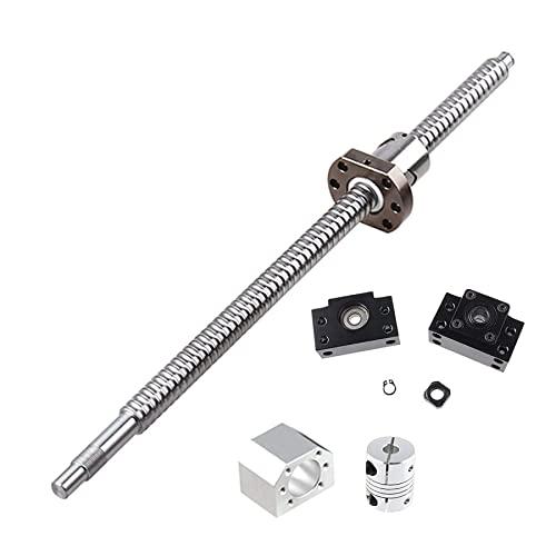 GooEquip Kit vite a sfera SFU1605 400mm vite a ricircolo di sfere anti-gioco 400mm e dado, supporto BK12 BF12, Alloggiamento dado DSG16H, e accoppiamento 6,35 * 10 mm per macchina CNC
