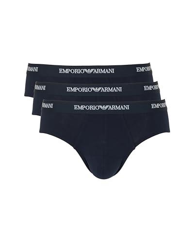 Emporio Armani Core Logoband 3-Pack Brief Slips, Armani Blue/Armani Blue/Armani Blue, L (Confezione da 3) Uomo