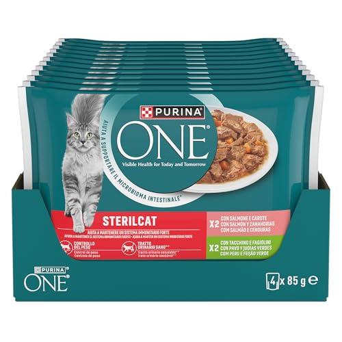 PURINA ONE Sterilcat Cibo Umido per Gatti Adulti, 48 Bustine da 85 g
