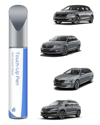 M3M3/F7A - Penna a vernice in acciaio grigio, compatibile con Skoda, compatibile con chip e graffi