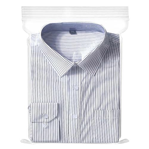Sacchetti in Plastica Trasparente Richiudibili 40x50cm 15Pezzi Grandi Dimensioni Sacchetto Sigillato Borsa con Chiusura a Cerniera Applicano a Piumini, Coperte, Deposito di Vestiti