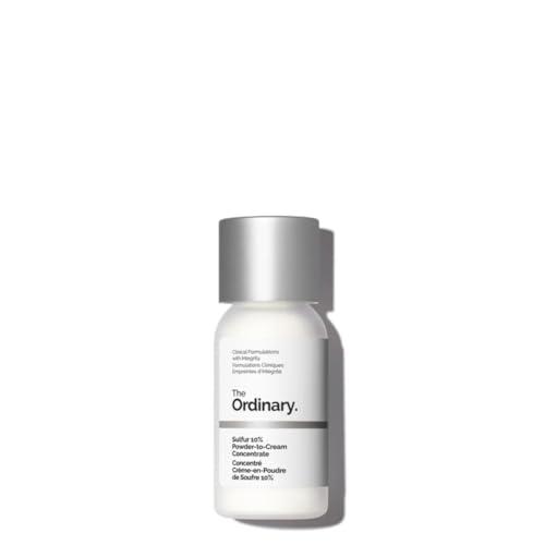 The Ordinary Sulfur 10% Powder-to-Cream Concentrate, Concentrato in Polvere-in-Crema per il trattamento localizzato dell'acne, riduce le dimensioni dei brufoli e il rossore delle Imperfezioni, 5g