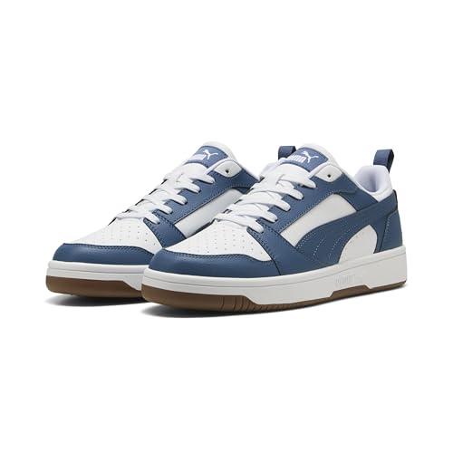 PUMA Rebound v6 Low, Sneaker Unisex-Adulto, White Dark Indigo Gum, 43 EU