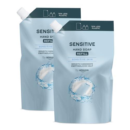 by Amazon, Ricarica di sapone per le mani delicato, 2 x 1000 ml