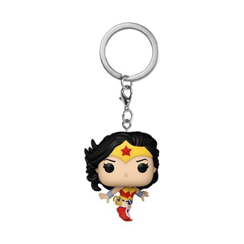 Funko Pop! Keychain: DC New Classics – Wonder Woman - DC Comics- Mini Figura in Vinile da Collezione Novità Portachiavi - Riempitivi per Calze - Idea Regalo - Merchandising Ufficiale