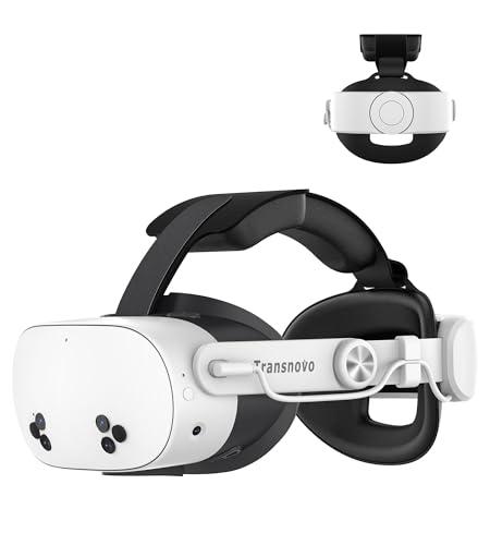 TRANSNOVO Cinturino per Testa Compatibile con Meta Quest 3S Accessori, Cinturino Elite con Batteria da 10000mAh e Regolazione Retrattile a Un Solo Pulsante, Maggiore Comfort e Tempo di Gioco Esteso