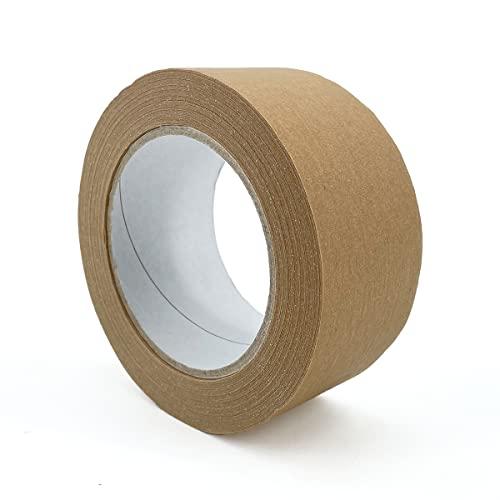 IMBALLAGGI 2000 - Nastro Carta Riciclata, 6 Pezzi 5cm x 50mt, Nastro Adesivo Pacchi per Scatole, Scatoloni e Cartoni, Trasloco e Spedizioni - Nastro Imballaggio Carta Ecologico, Resistente e Durevole
